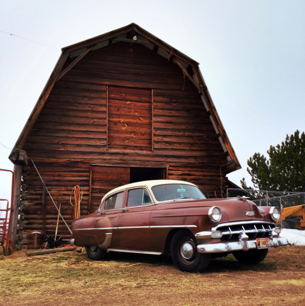 A classic car at Dirty Shame Ranch